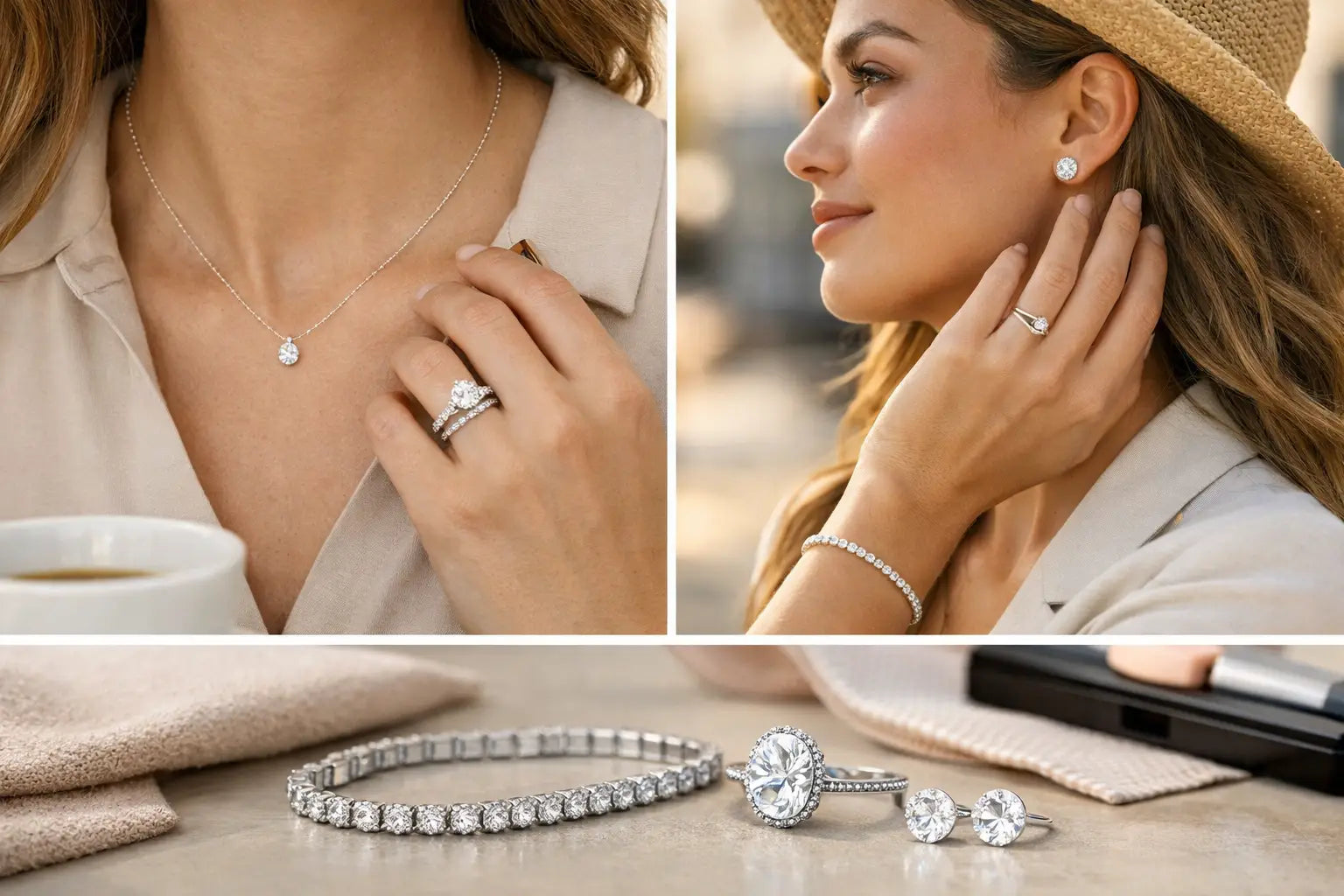Diamond Simulant Jewelry, Styled for Real Life
