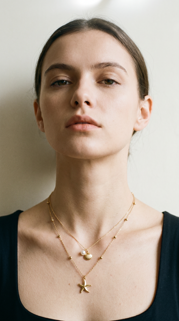 Coastal Layered Necklace Set (Gold/Silver)