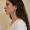 Airy Gold Multi-Ring Teardrop Earrings