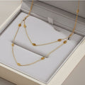 Long Gold/Silver Disc Chain Necklace