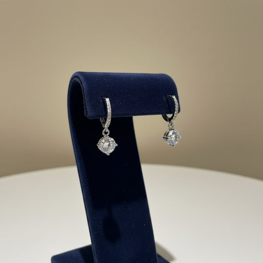 Sparkling Classic Drop Earrings (Premium Diamond Simulant)