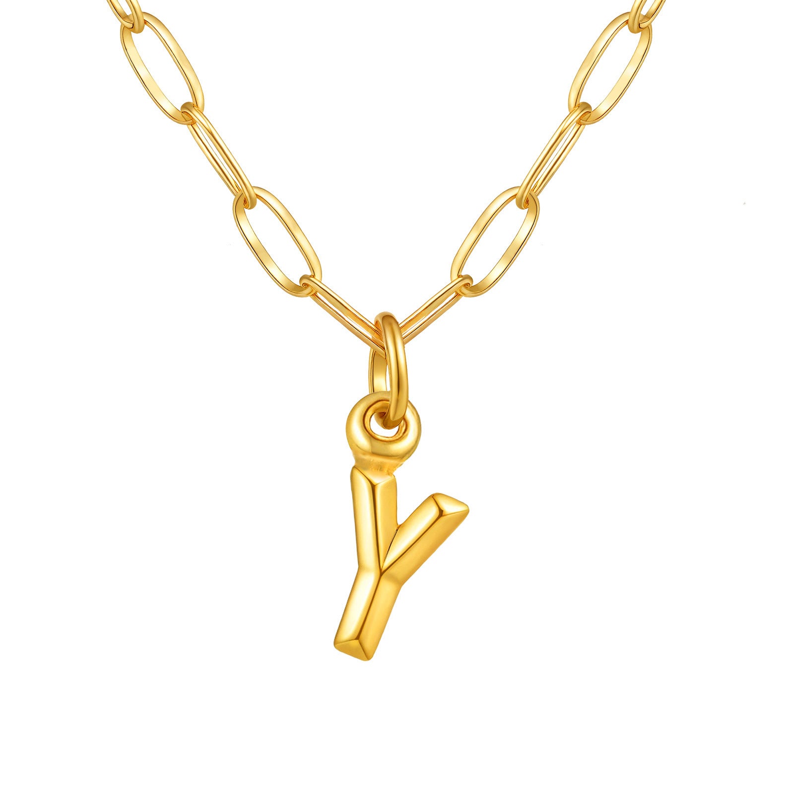 Alphabet Pendant Necklace | Modern Stainless Steel Letter Chain