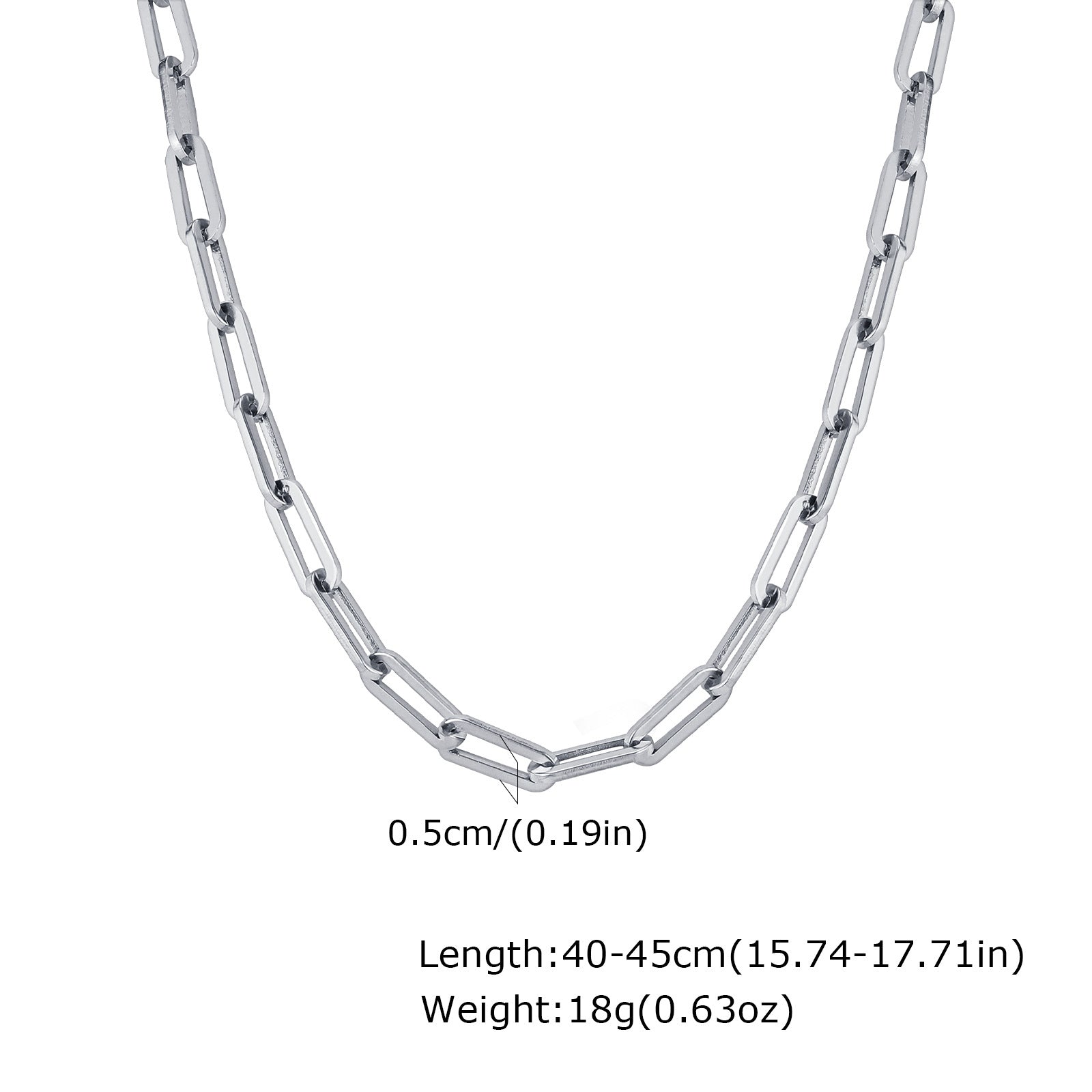 Geometric Rectangle Pendant Necklace | Minimalist Stainless Steel Flat Bar Necklace