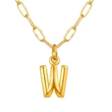 Alphabet Pendant Necklace | Modern Stainless Steel Letter Chain