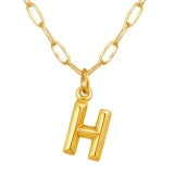 Alphabet Pendant Necklace | Modern Stainless Steel Letter Chain
