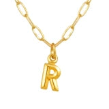 Alphabet Pendant Necklace | Modern Stainless Steel Letter Chain