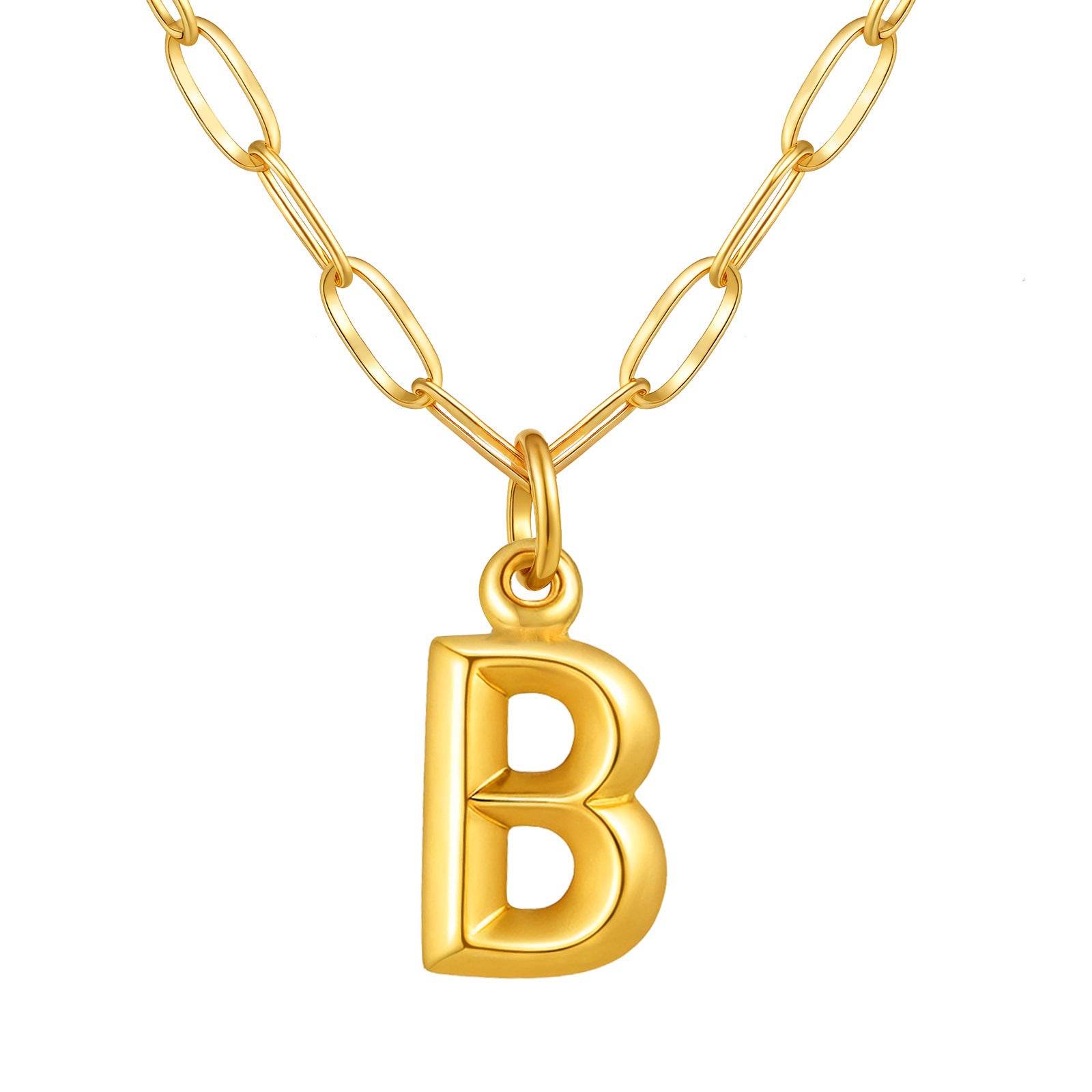 Alphabet Pendant Necklace | Modern Stainless Steel Letter Chain