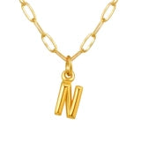 Alphabet Pendant Necklace | Modern Stainless Steel Letter Chain