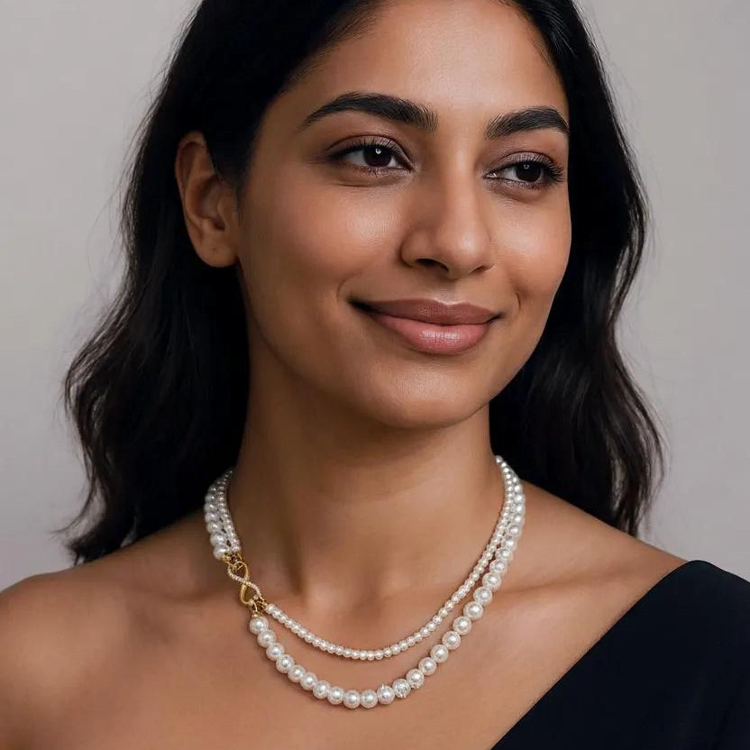 Dual-Strand Versatile Pearl Necklace